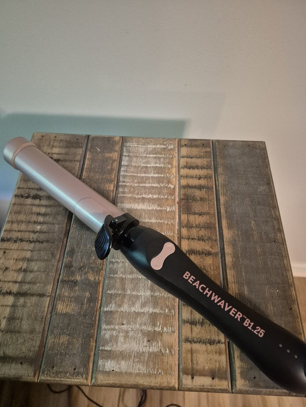 Beachwaver B1.25 Curling Wand - Black Rose Gold Styling Tool Boho Hair